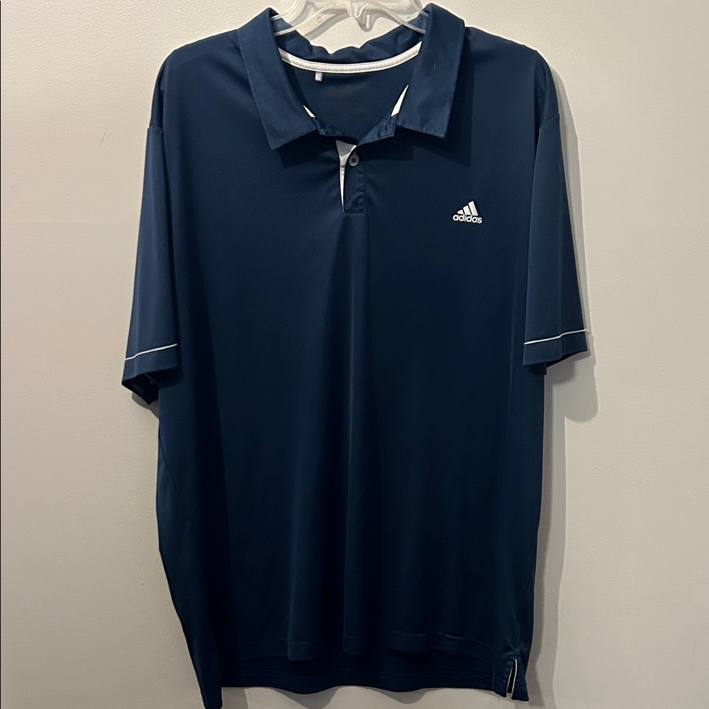 Adidas Men's 2XL Dark Blue Polo Shirt